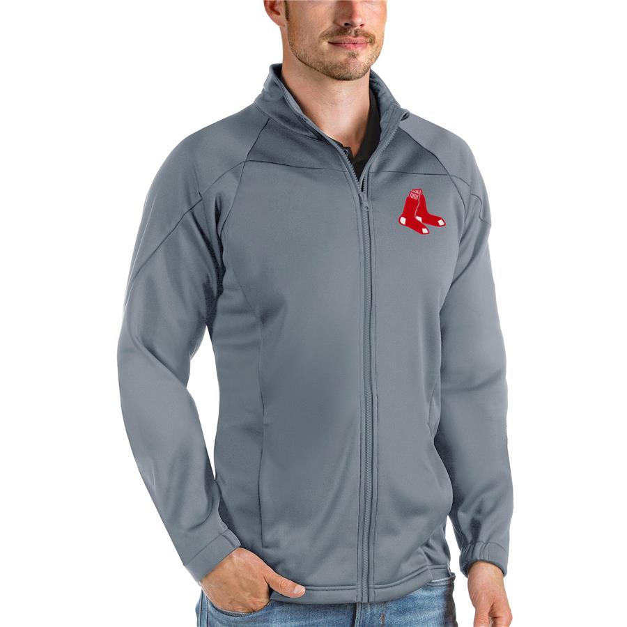 Boston Red Sox Antigua Links Full-Zip Golf Jacket - Gray