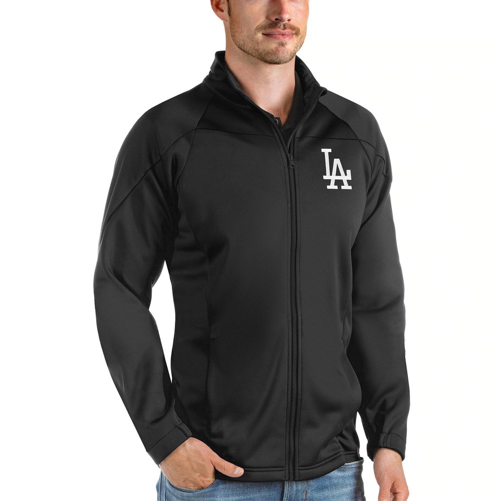Los Angeles Dodgers Antigua Links Full-Zip Golf Jacket - Black