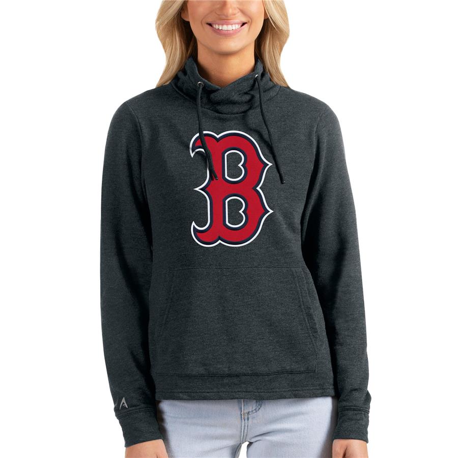 Boston Red Sox Antigua Women's Reward Pullover Sweatshirt - Heathered Charcoal