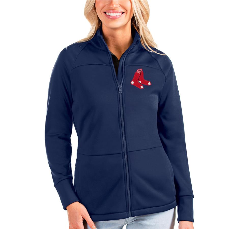 Boston Red Sox Antigua Women's Links Full-Zip Golf Jacket - Navy