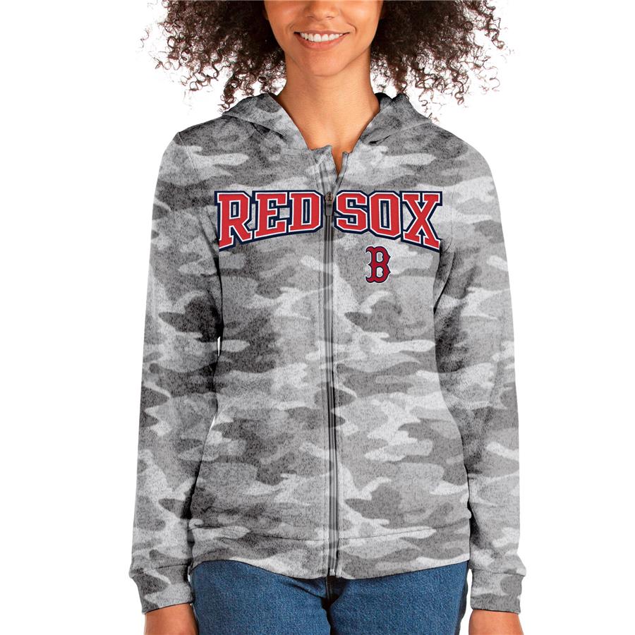 Boston Red Sox Antigua Women's Wordmark Absolute Full-Zip Hoodie - Camo