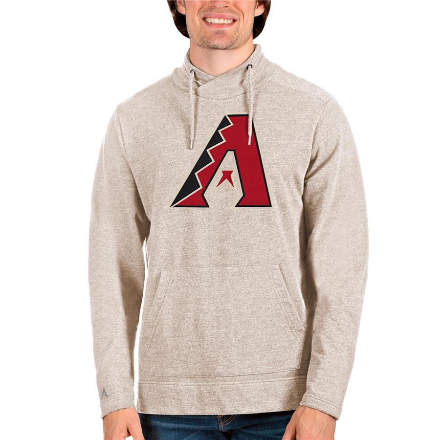 Arizona Diamondbacks Antigua Reward Pullover Sweatshirt - Oatmeal