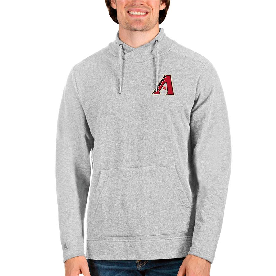 Arizona Diamondbacks Antigua Team Reward Pullover Sweatshirt - Heathered Gray