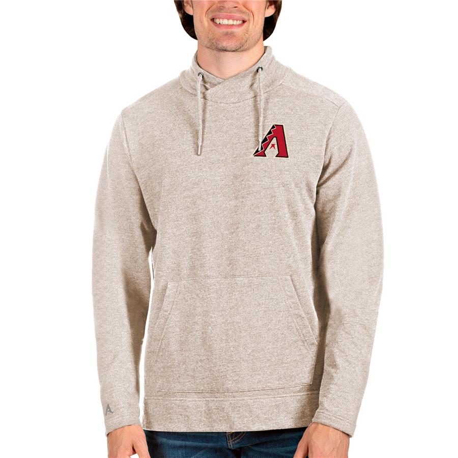 Arizona Diamondbacks Antigua Team Reward Pullover Sweatshirt - Oatmeal