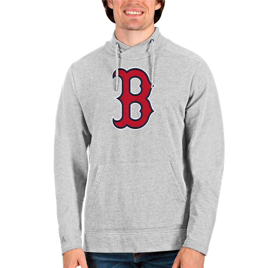 Boston Red Sox Antigua Reward Pullover Sweatshirt - Heathered Gray