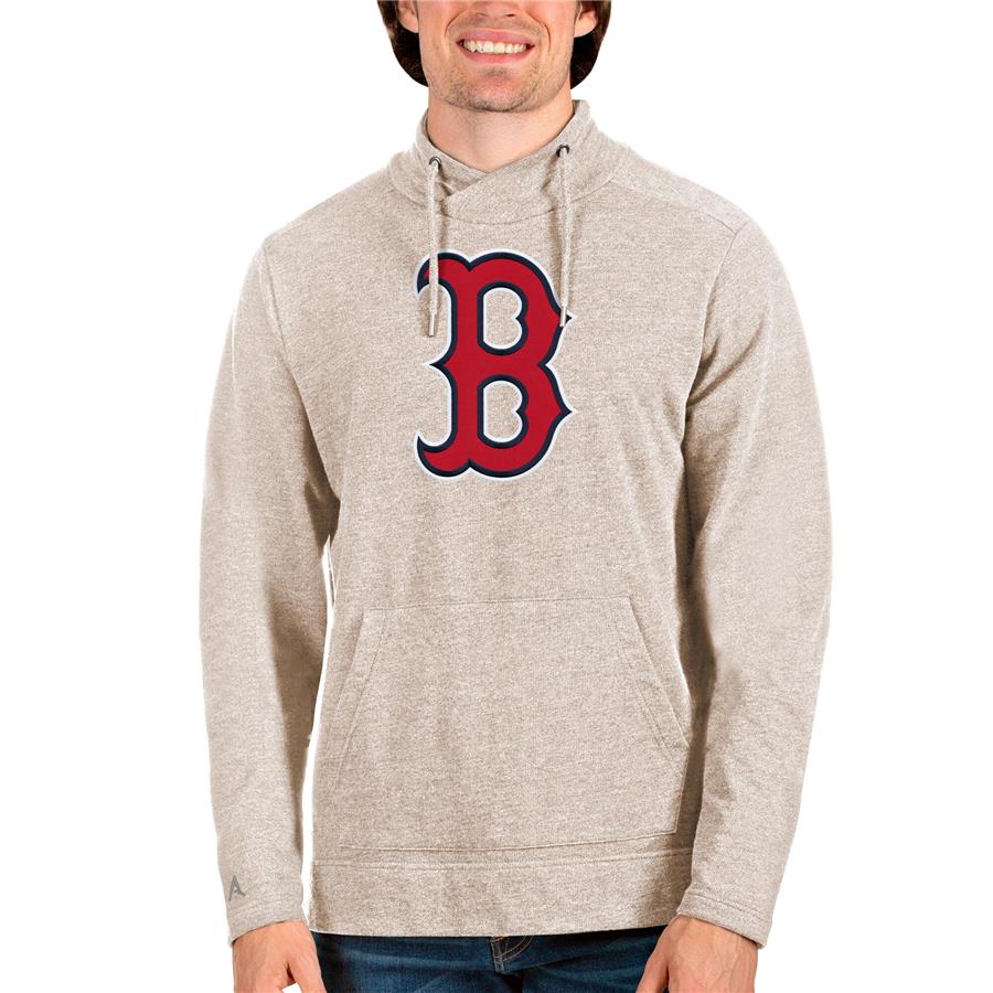 Boston Red Sox Antigua Reward Pullover Sweatshirt - Oatmeal