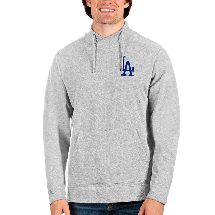 Los Angeles Dodgers Antigua Team Reward Pullover Sweatshirt - Heathered Gray