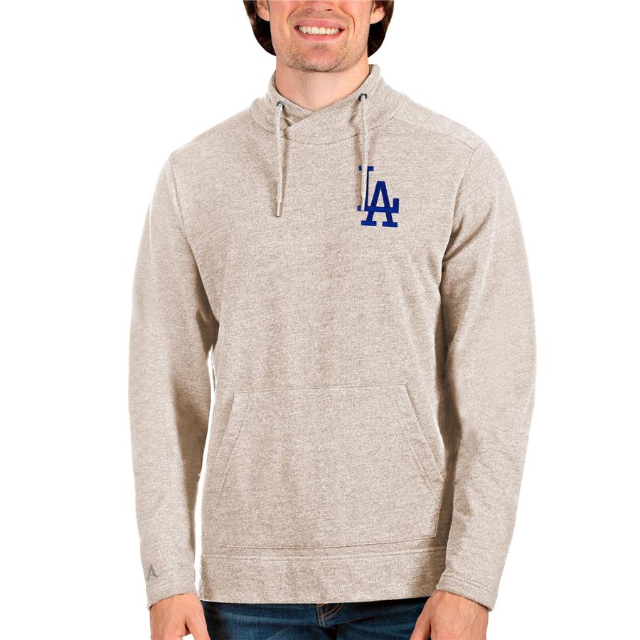 Los Angeles Dodgers Antigua Team Reward Pullover Sweatshirt - Oatmeal
