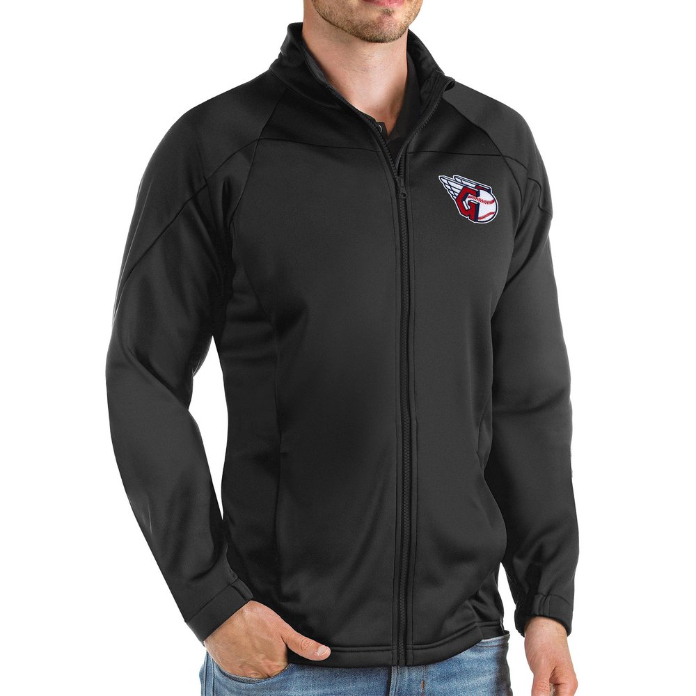 Cleveland Guardians Antigua Links Full-Zip Golf Jacket - Black