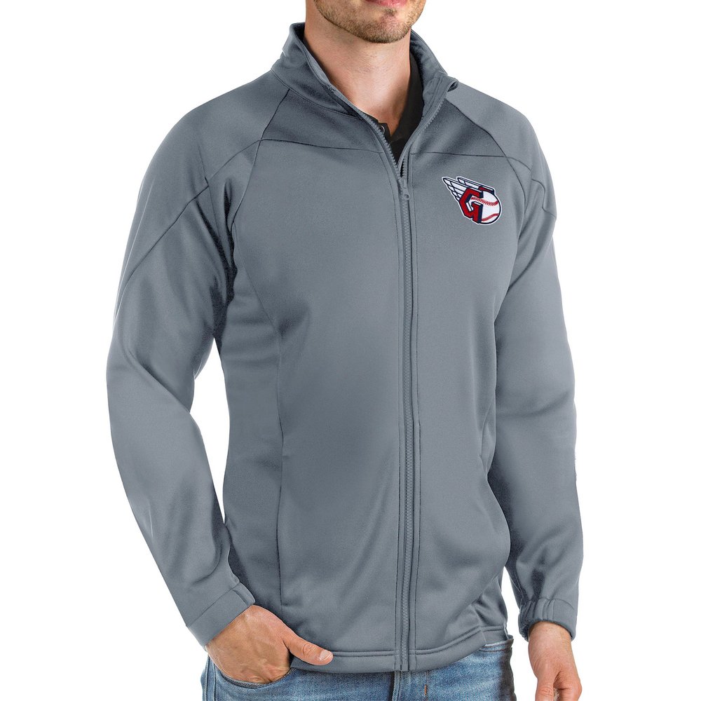 Cleveland Guardians Antigua Links Full-Zip Golf Jacket - Gray