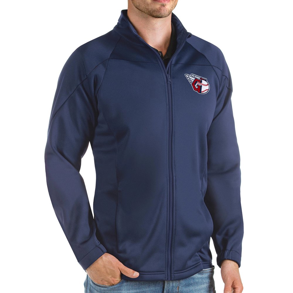 Cleveland Guardians Antigua Links Full-Zip Golf Jacket - Navy