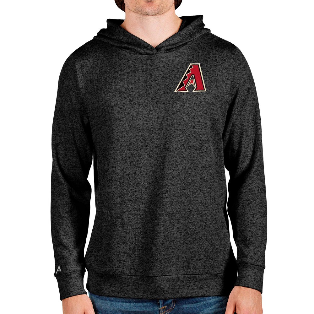 Arizona Diamondbacks Antigua Absolute Pullover Hoodie - Heathered Black