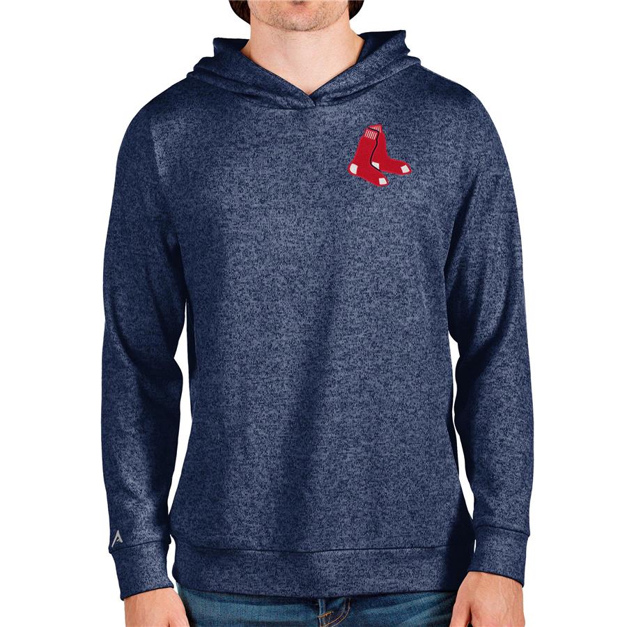 Boston Red Sox Antigua Absolute Pullover Hoodie - Heathered Navy
