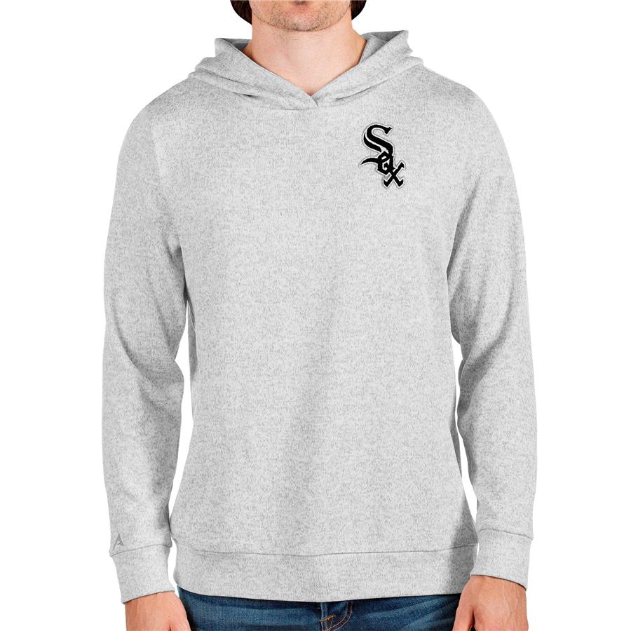 Chicago White Sox Antigua Absolute Pullover Hoodie - Heathered Gray