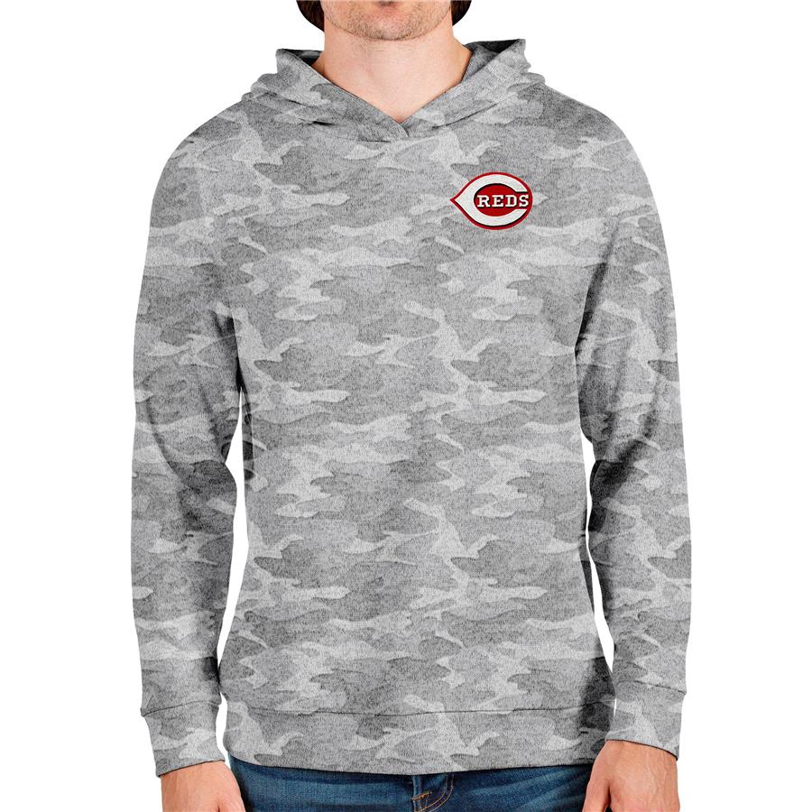 Cincinnati Reds Antigua Absolute Pullover Hoodie - Camo