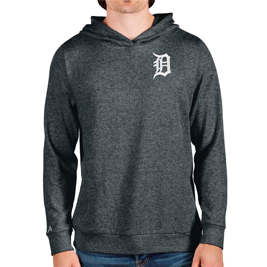 Detroit Tigers Antigua Absolute Pullover Hoodie - Heathered Charcoal