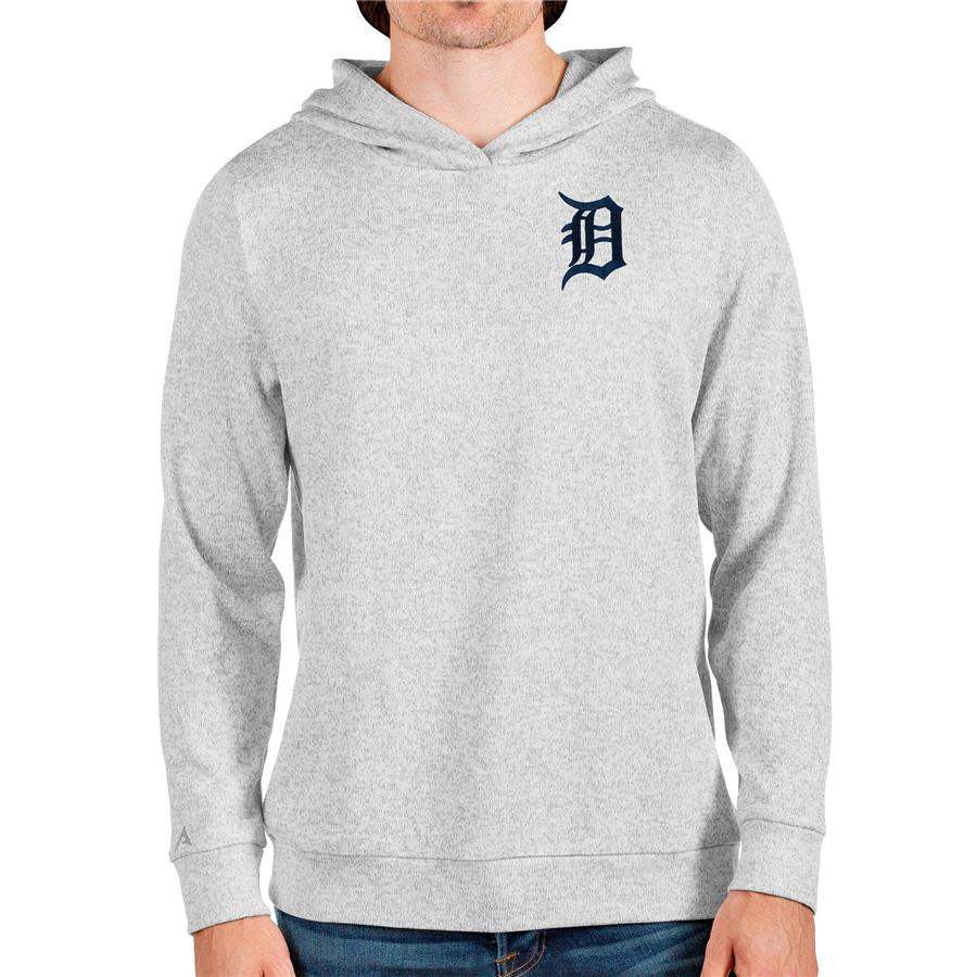 Detroit Tigers Antigua Absolute Pullover Hoodie - Heathered Gray