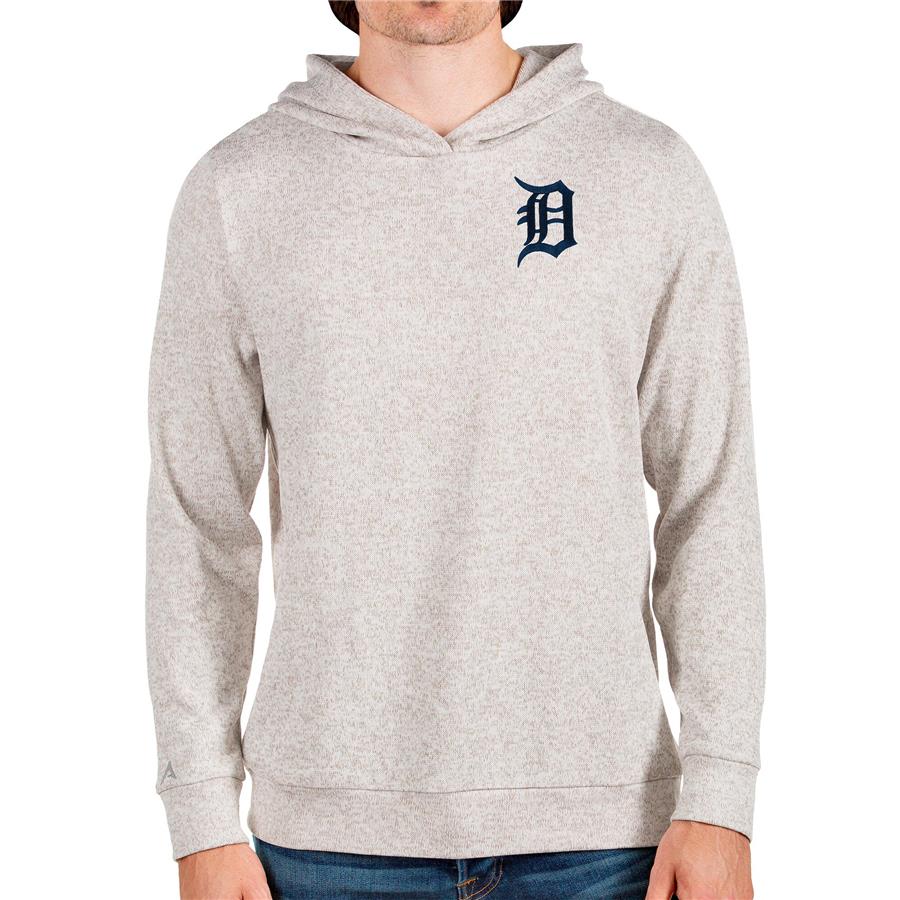 Detroit Tigers Antigua Absolute Pullover Hoodie - Oatmeal