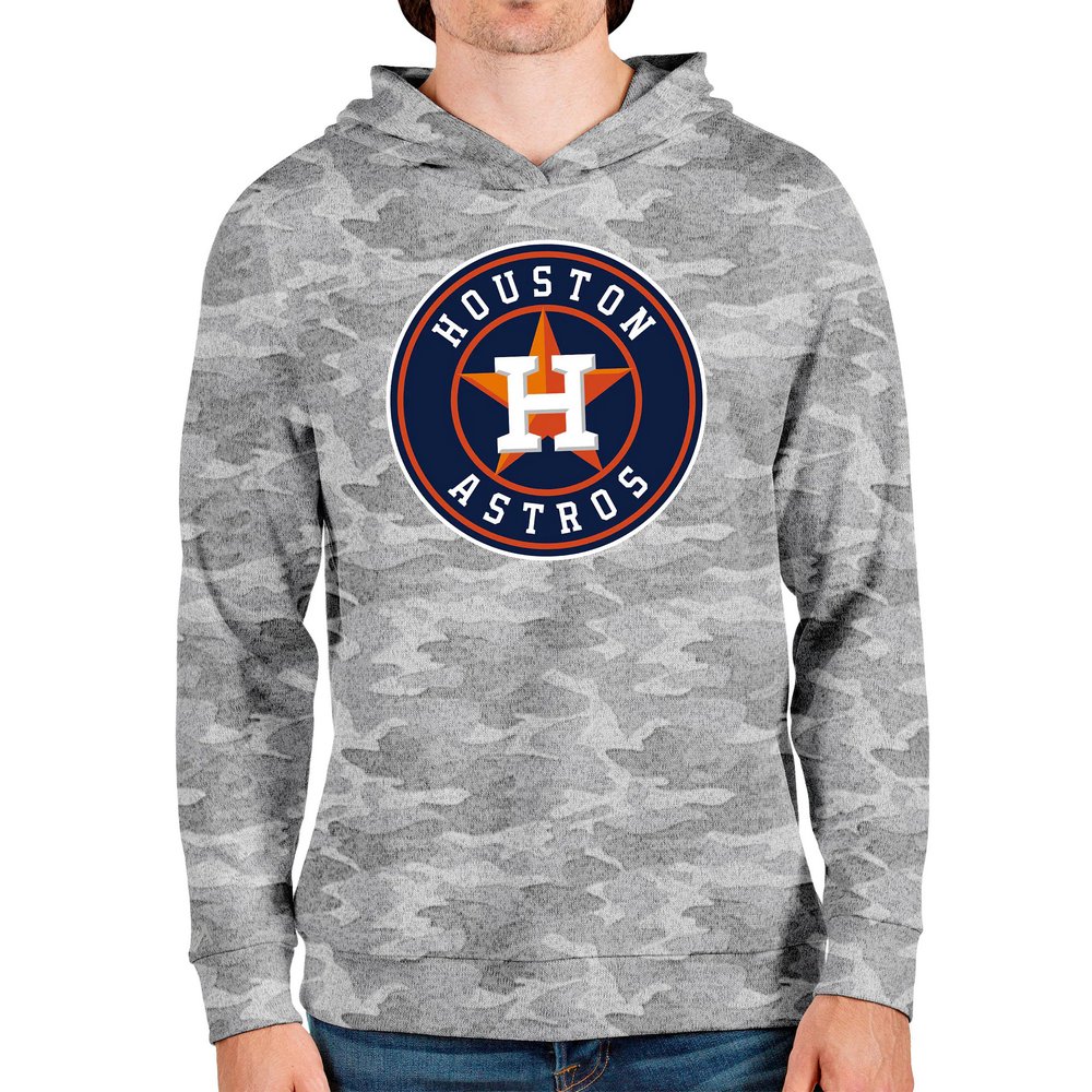Houston Astros Antigua Team Logo Absolute Pullover Hoodie - Camo