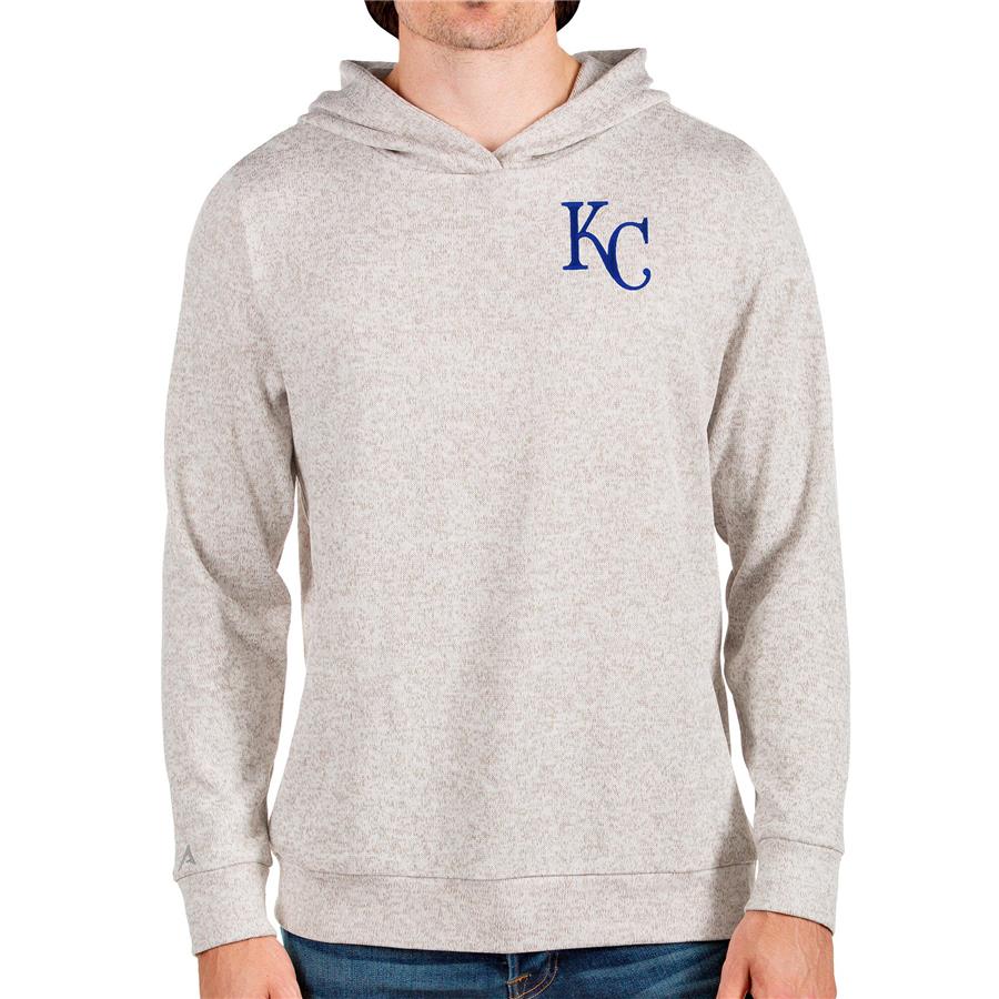 Kansas City Royals Antigua Absolute Pullover Hoodie - Oatmeal