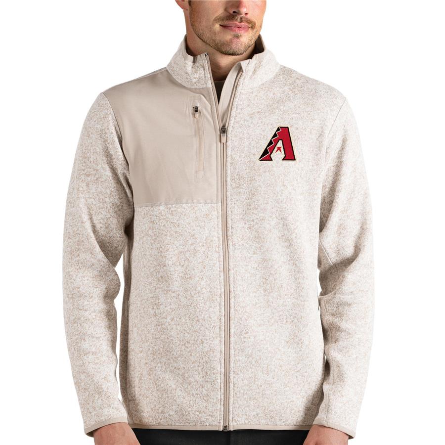 Arizona Diamondbacks Antigua Fortune Full-Zip Jacket - Oatmeal