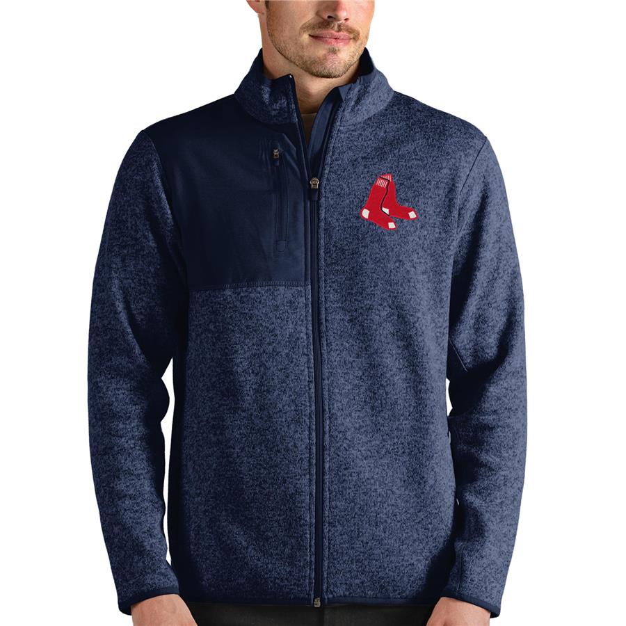 Boston Red Sox Antigua Fortune Full-Zip Jacket - Heathered Navy