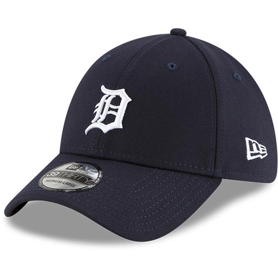 Detroit Tigers New Era Home Team Logo Classic 39THIRTY Flex Hat - Navy