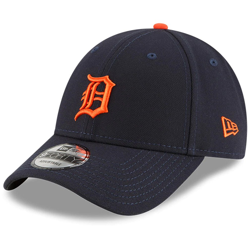 Detroit Tigers New Era Road Team The League 9FORTY Adjustable Hat - Navy