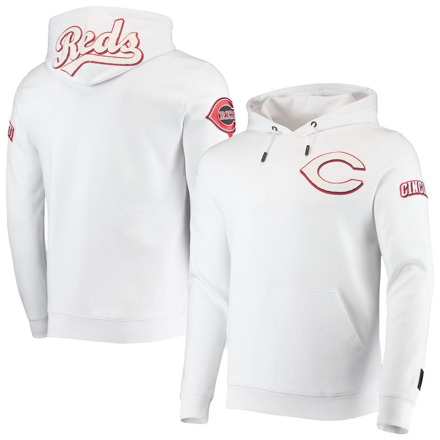 Cincinnati Reds Pro Standard Logo Pullover Hoodie - White