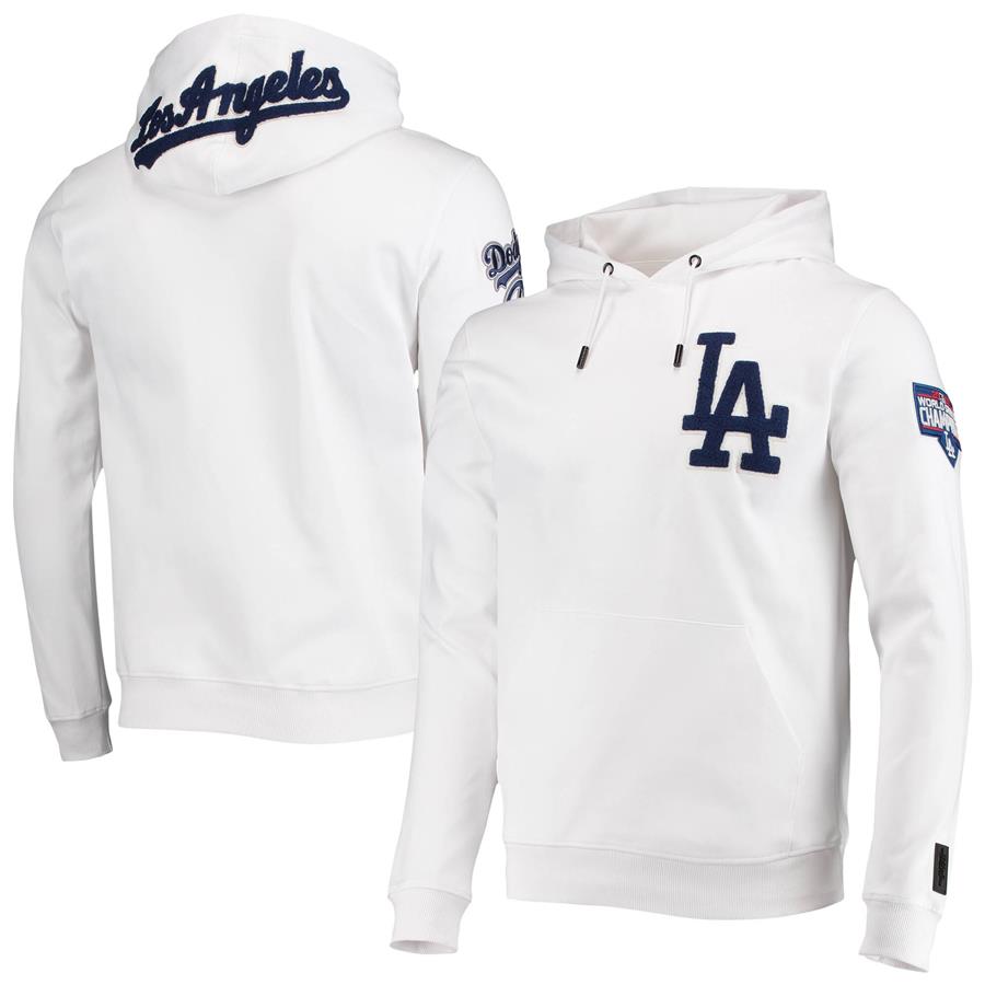 Los Angeles Dodgers Pro Standard Logo Pullover Hoodie - White