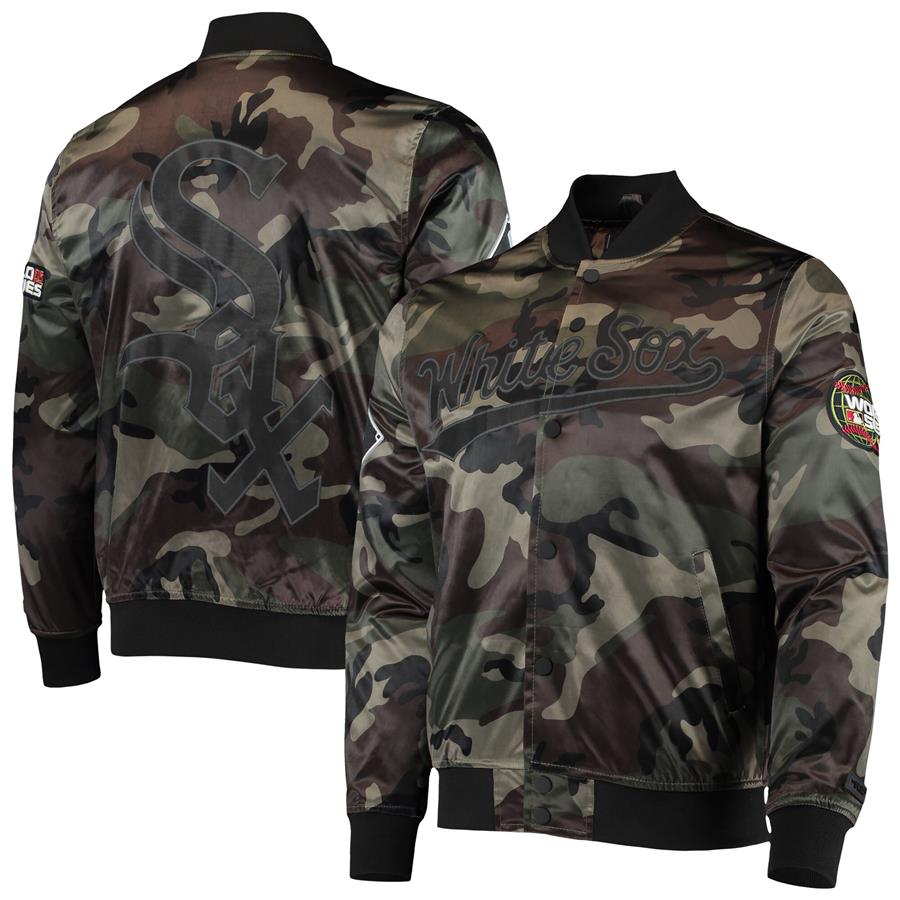 Куртка на кнопках Chicago White Sox Pro Standard Satin (камуфляж)