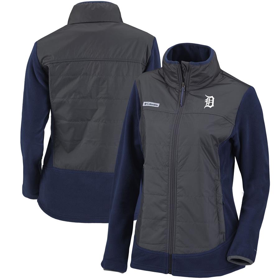 Detroit Tigers Columbia Women's Basin Butte Full-Zip Jacket - Navy
