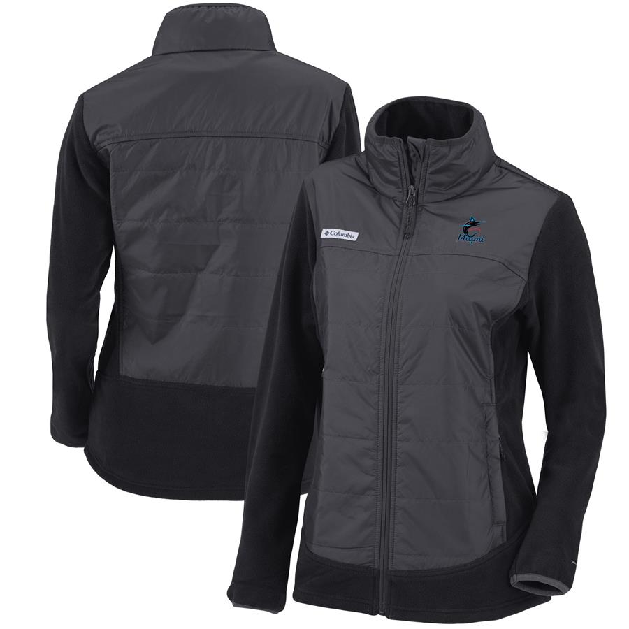 Miami Marlins Columbia Women's Basin Butte Full-Zip Jacket - Black
