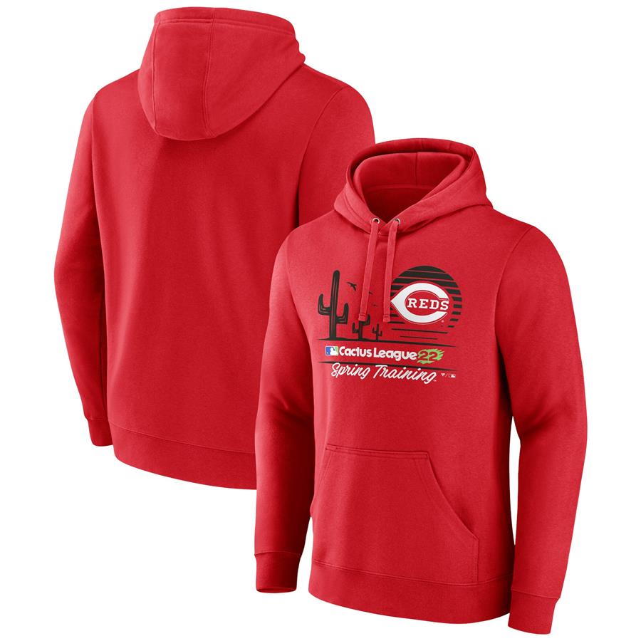 Cincinnati Reds Fanatics Branded 2022 MLB Spring Training Cactus League Horizon Line Pullover Hoodie - Red