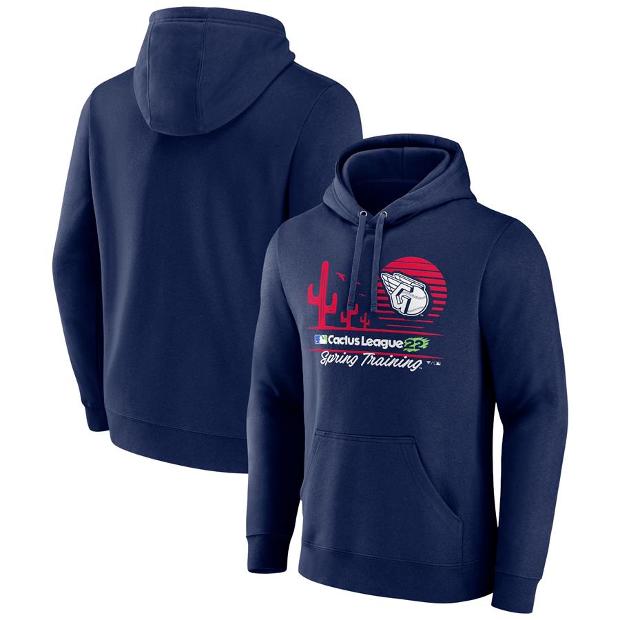 Cleveland Guardians Fanatics Branded 2022 MLB Spring Training Cactus League Horizon Line Pullover Hoodie - Navy