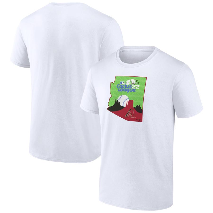 Arizona Diamondbacks Fanatics Branded 2022 MLB Spring Training Cactus League State Fill T-Shirt - White