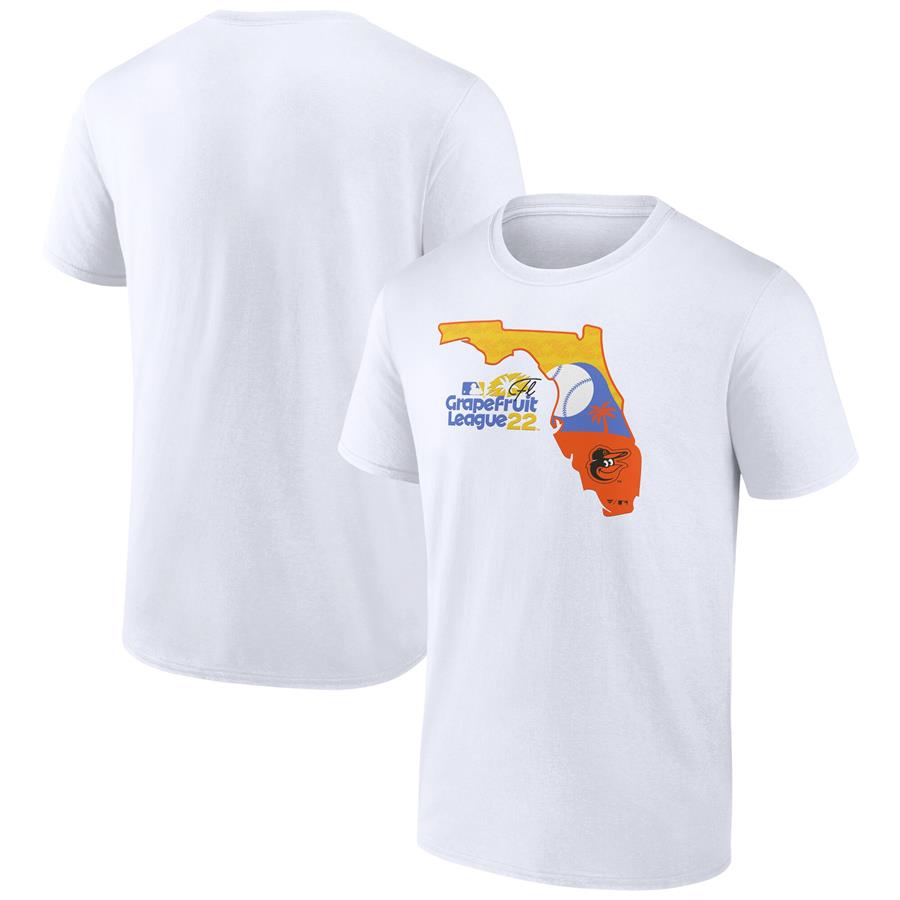 Baltimore Orioles Fanatics Branded 2022 MLB Spring Training Grapefruit League State Fill T-Shirt - White