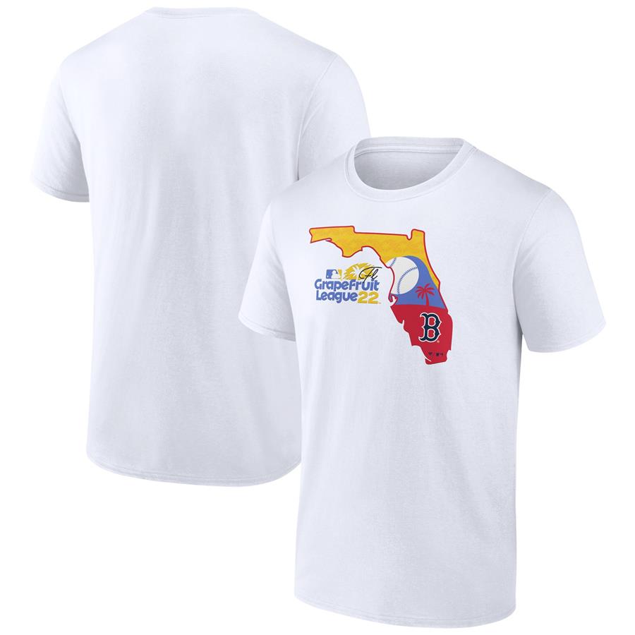 Boston Red Sox Fanatics Branded 2022 MLB Spring Training Grapefruit League State Fill T-Shirt - White