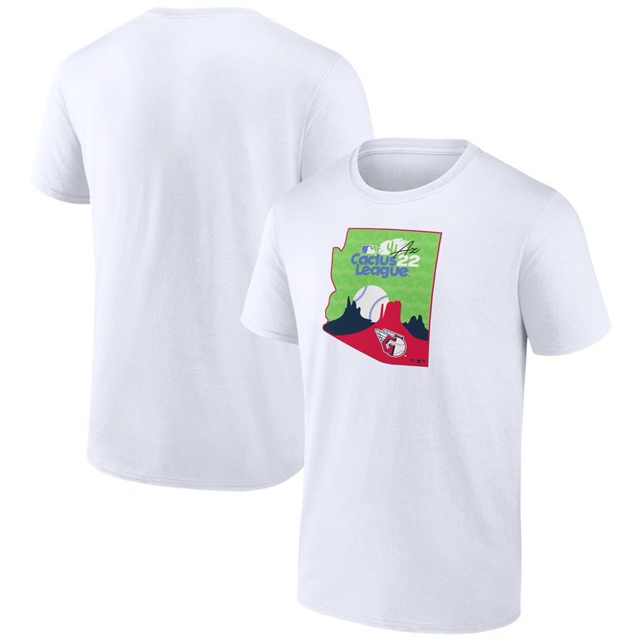 Cleveland Guardians Fanatics Branded 2022 MLB Spring Training Cactus League State Fill T-Shirt - White