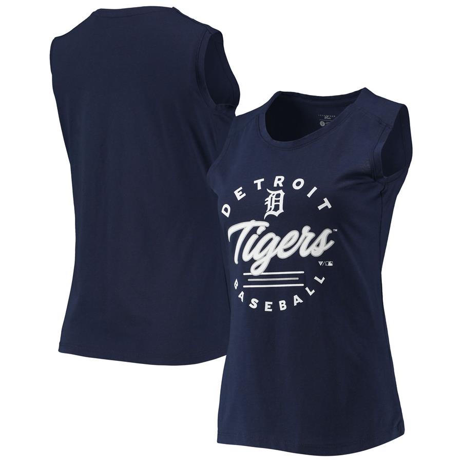 Detroit Tigers Levelwear Women's Macy Tank Top - Navy
