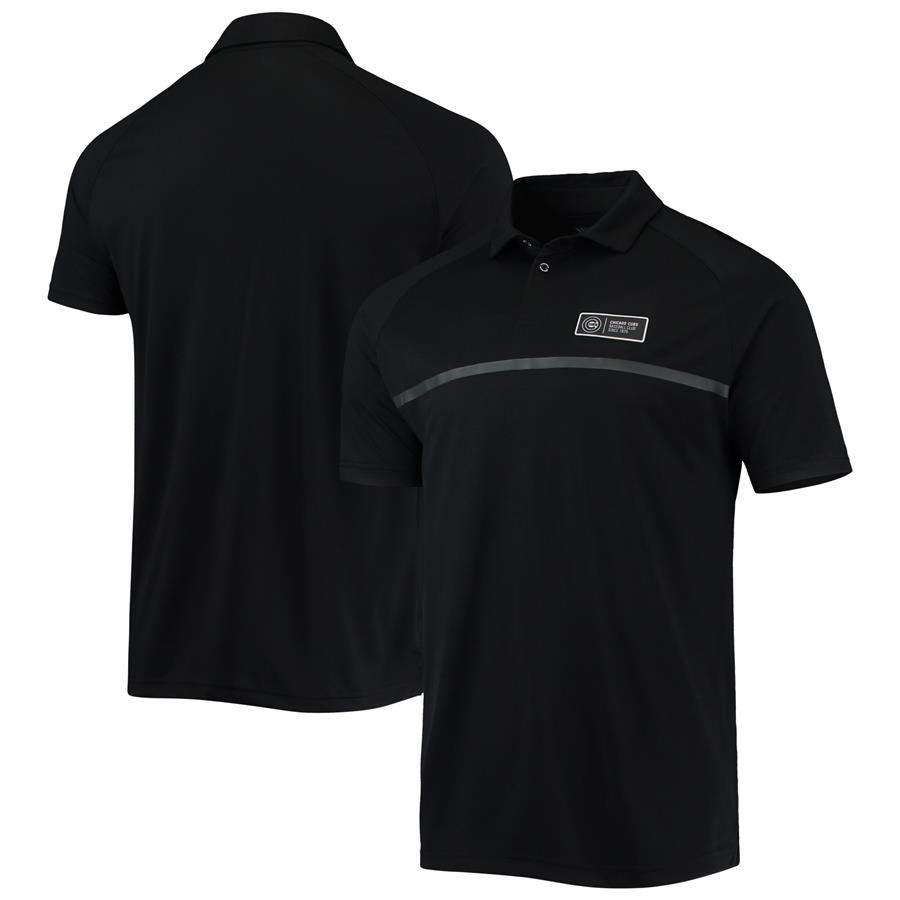 Chicago Cubs Levelwear Sector Raglan Polo - Black