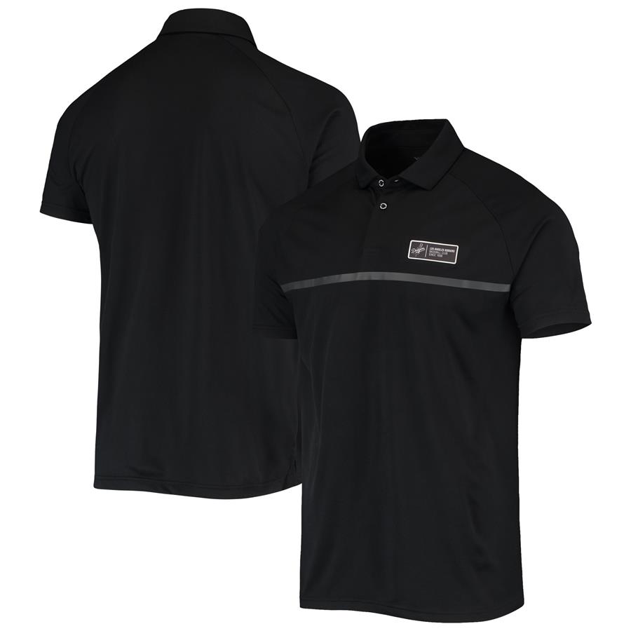 Los Angeles Dodgers Levelwear Sector Raglan Polo - Black