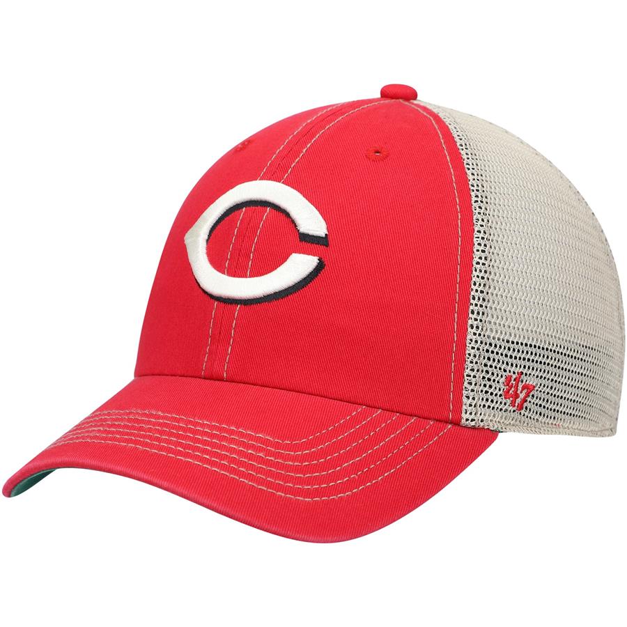 Cincinnati Reds '47 Trawler Clean Up Trucker Snapback Hat - Red