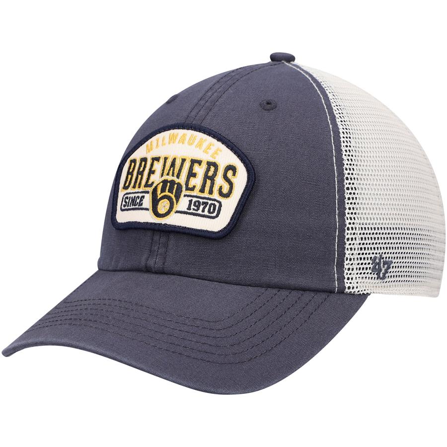 Milwaukee Brewers '47 Penwald Clean Up Trucker Snapback Hat - Navy