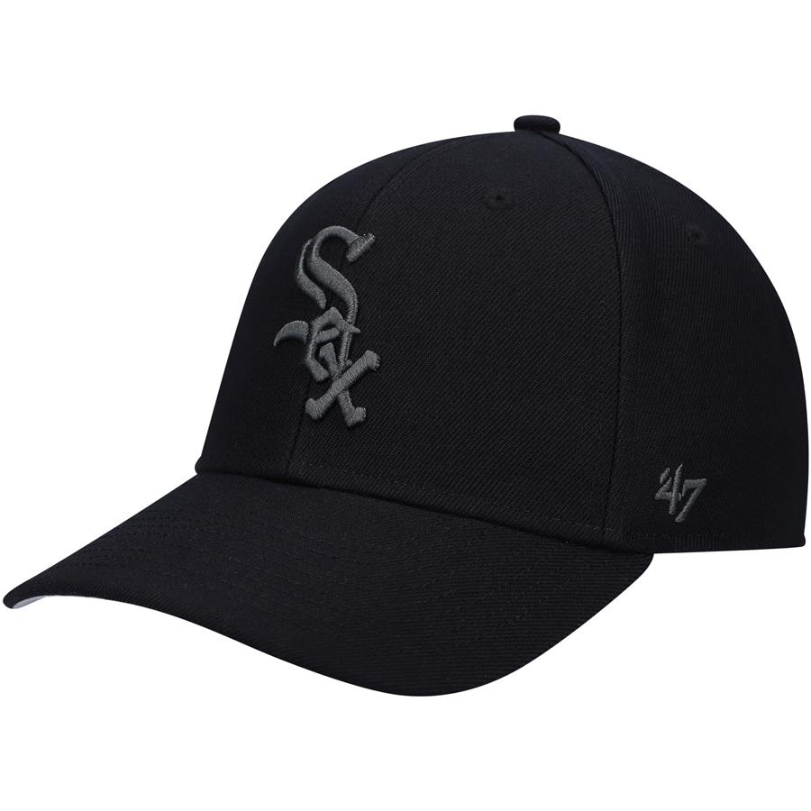 Chicago White Sox '47 Black on Black MVP Adjustable Hat