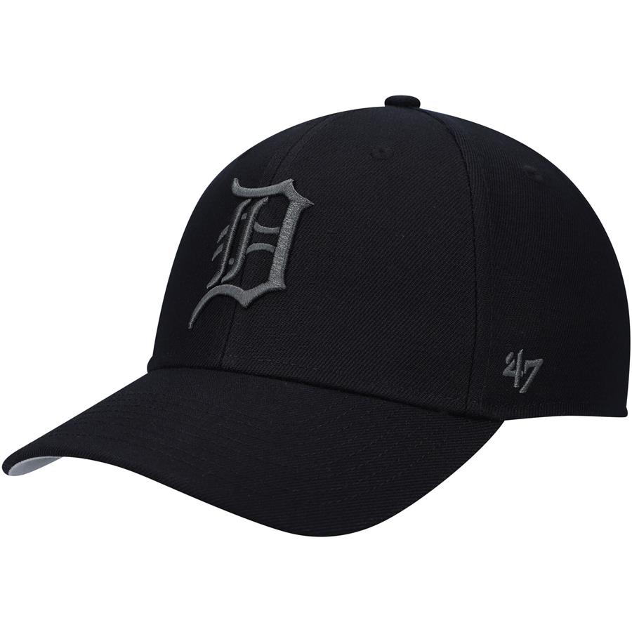 Detroit Tigers '47 Black on Black MVP Adjustable Hat