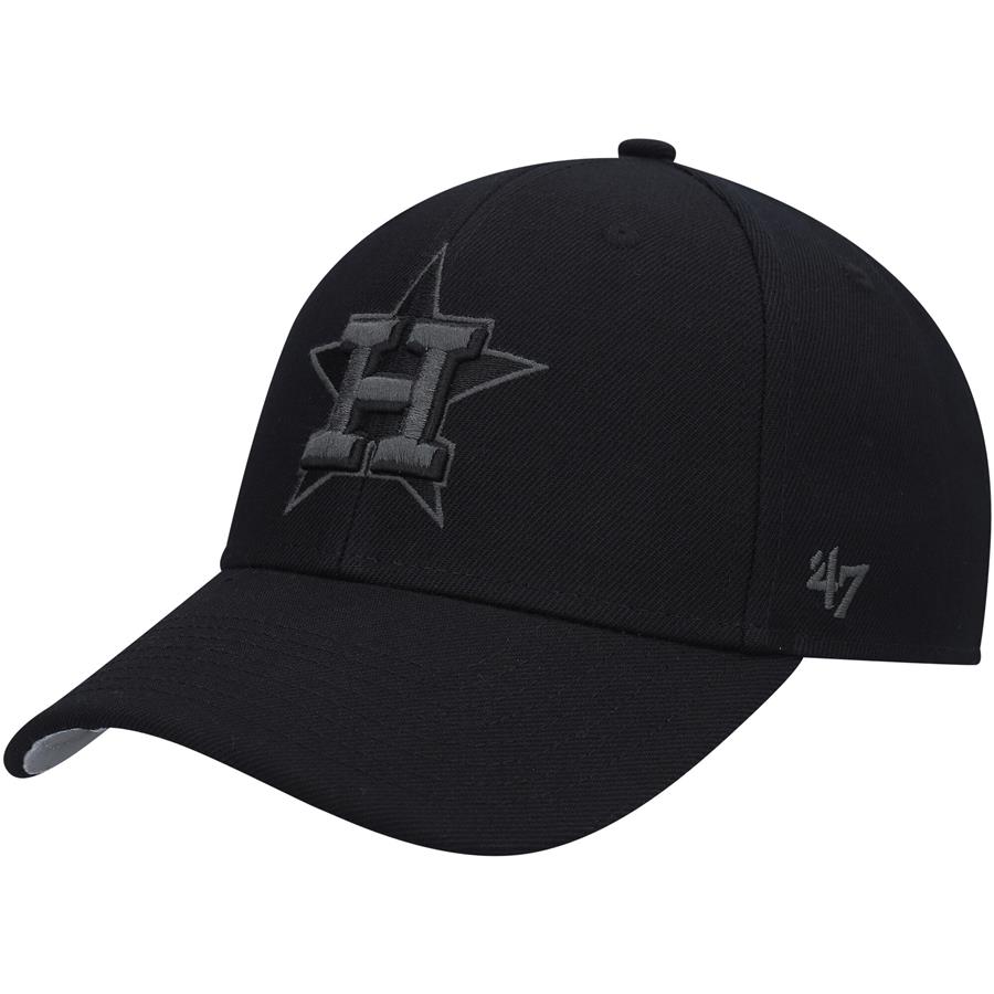 Houston Astros '47 Black on Black MVP Adjustable Hat