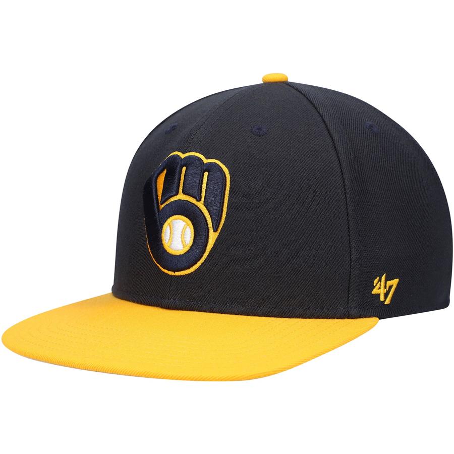 Milwaukee Brewers '47 No Shot Captain Snapback Hat - Navy