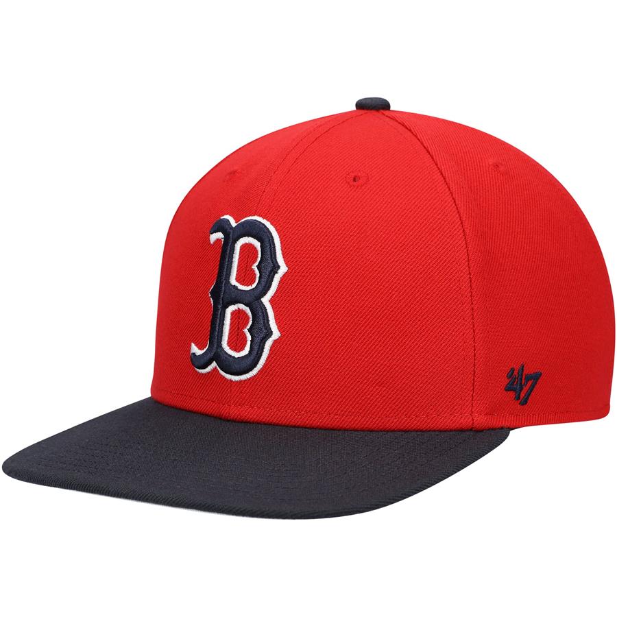 Boston Red Sox '47 No Shot Captain Snapback Hat - Red