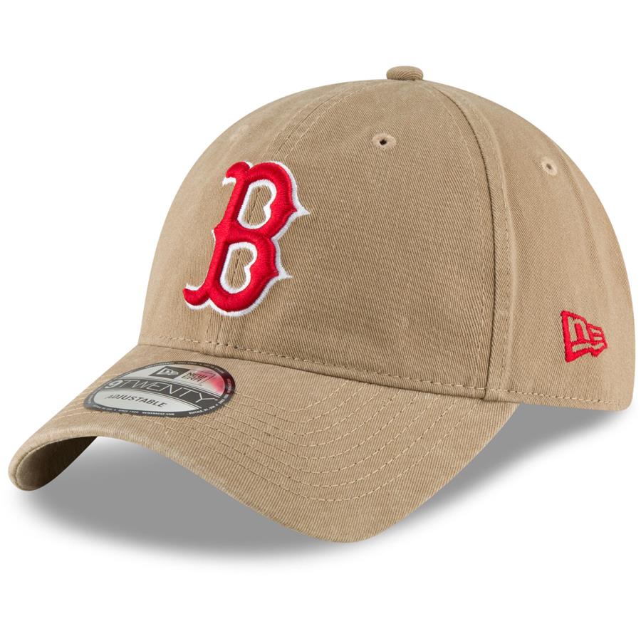 Boston Red Sox New Era Fashion Core Classic 9TWENTY Adjustable Hat - Khaki